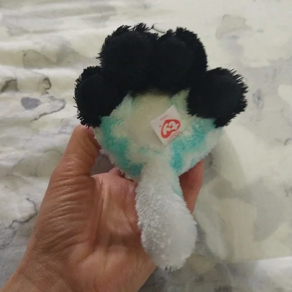 Ty Beanie Boos ATLAS the Aqua Chevron Fox Stuffed Animal - Picture 16 of 16